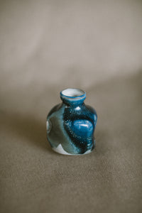 Cobalt Ash Bud Vase