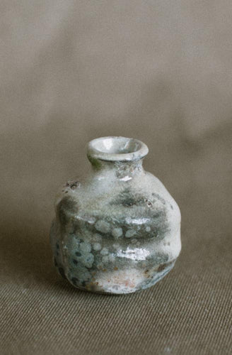 Woodfired carbon trapped bud vase