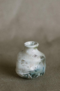 Woodfired carbon trapped bud vase