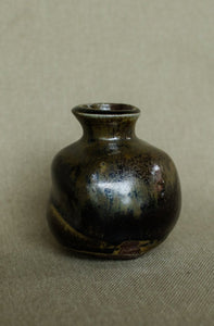 Glazed woodfiring bud vase