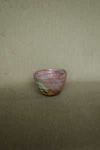 Teabowl - Japanese woodfired pink glaze