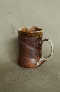 Concave Mug - Woodfired wild clay slip 2