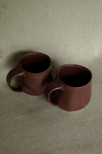 ceramic mug handmade red miso glaze