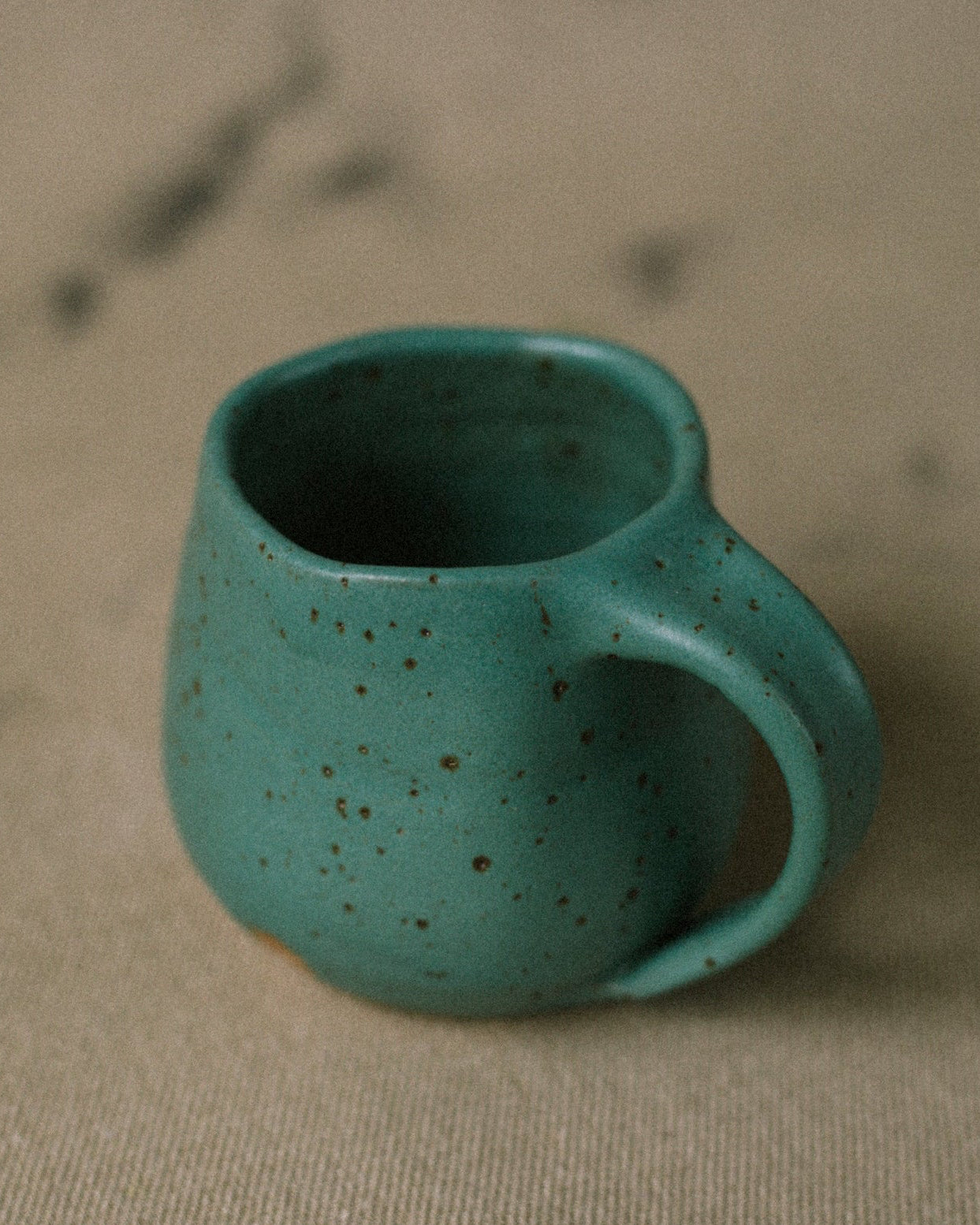pottery wheel matte glaze coffee mug