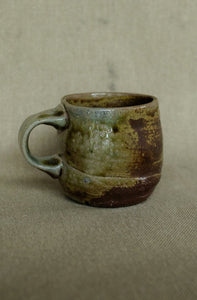soda fired small pottery mug handmade